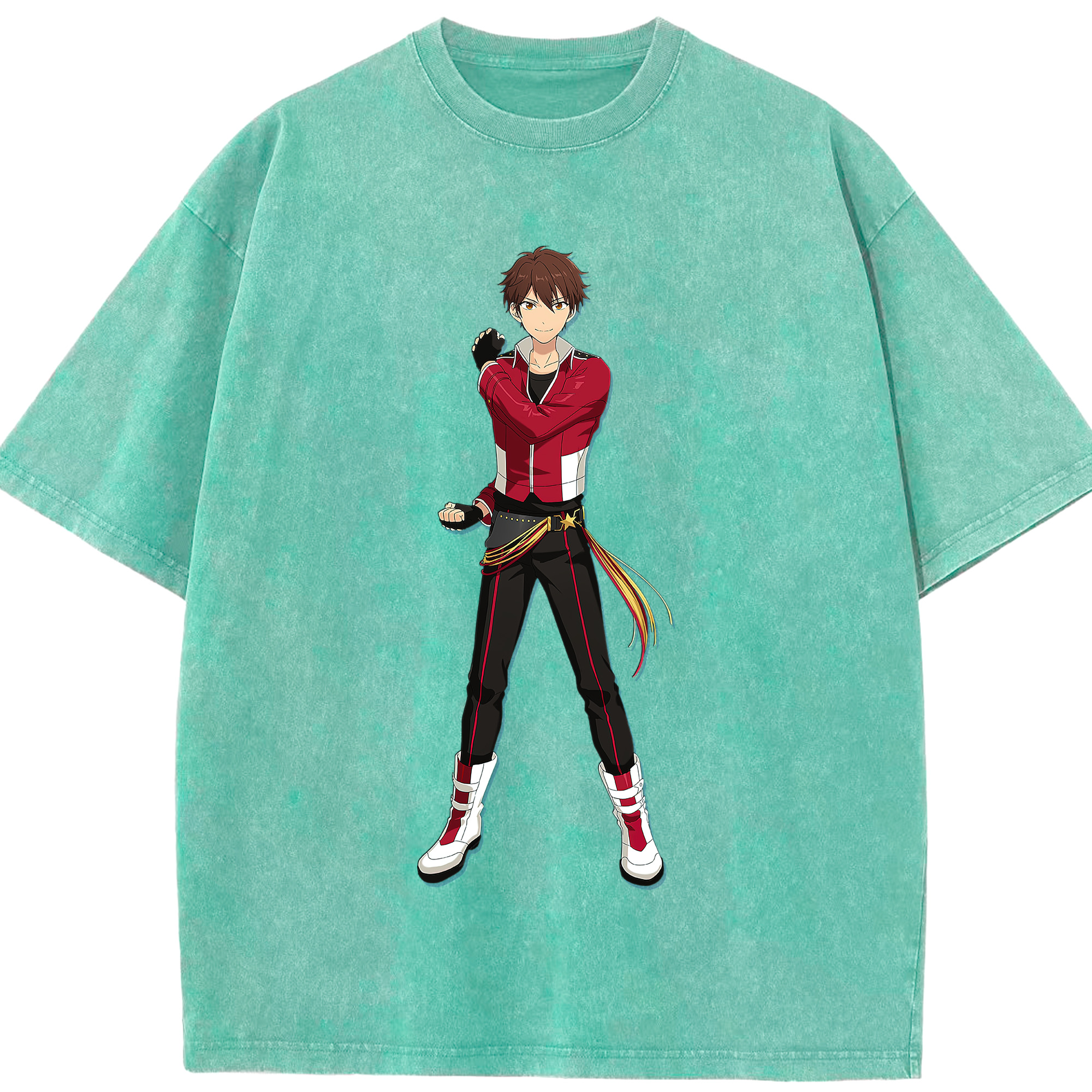 （画像用） あんさんぶるスターズ! Ensemble Stars 綿100% ヴィンテージ風 半袖Tシャツ（フロントプリント）